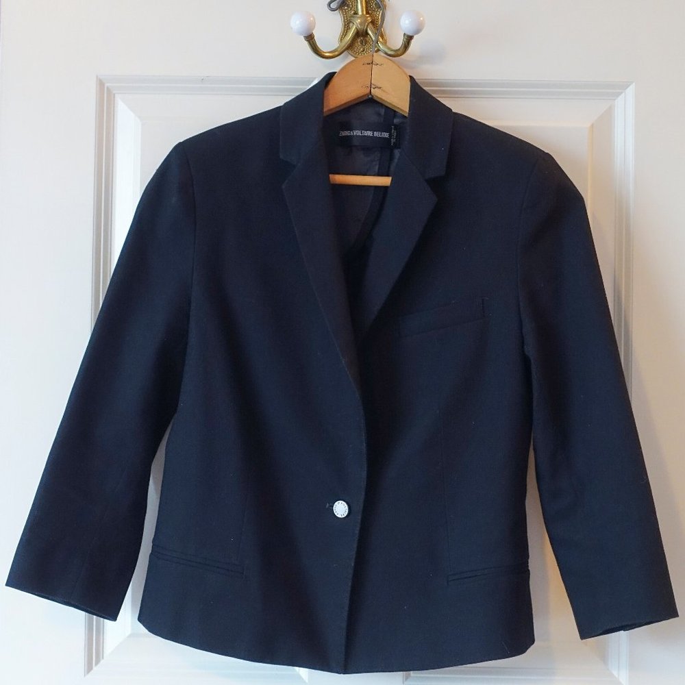 Zadig & Voltaire Deluxe Black Cropped Blazer